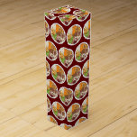 Christmas Dinner Party UK Festive British Food Wine Box<br><div class="desc">Design features an original illustration of a traditional British Christmas roast dinner with all of the trimmings, including Yorkshire puddings, roast potatoes, sprouts, parsnips, carrots, pigs-in-blankets, turkey, gravy, and cranberries. Ideal for celebrating the festive period! Don't see what you're looking for? Need help with customisation? Contact Rebecca to have something...</div>