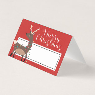 Christmas Dinner Place Card Merry Christmas