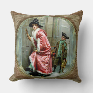 Christmas Dinner Victorian Cushion