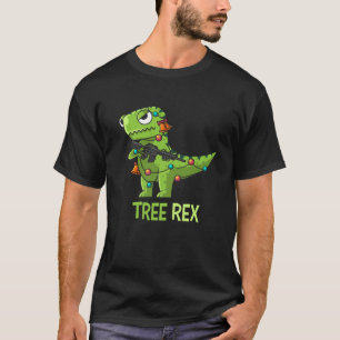 Christmas Dino Soldier Military Dad TREX TREE REX T-Shirt