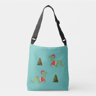 Christmas Dinosaur Christmas Tree Crossbody Bag