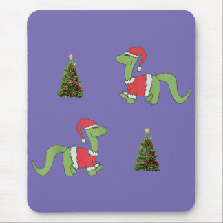 Christmas Dinosaur Christmas Tree Mouse Pad