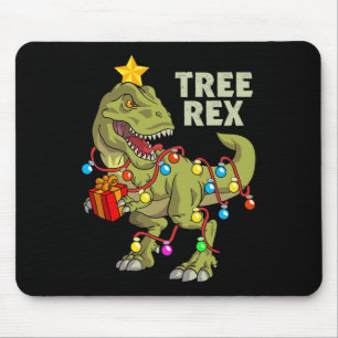 Christmas Dinosaur Kids Boys Men Christmas Lights Mouse Pad
