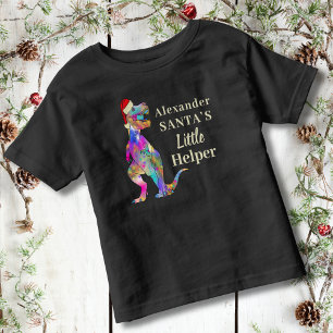 Christmas Dinosaur Kids Personalised  Toddler T-Shirt