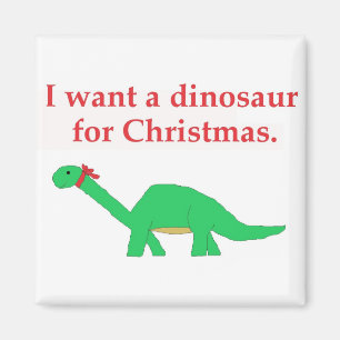Christmas Dinosaur magnet