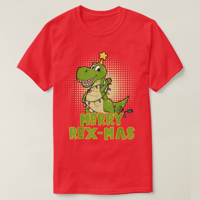 Christmas Dinosaur Merry ReMas Pyjamas T Re Boys G T-Shirt (Design Front)