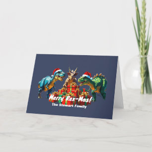 Christmas Dinosaur – Merry Rex-Mas! 2 Holiday Card