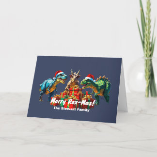 Christmas Dinosaur – Merry Rex-Mas! 2 Holiday Card