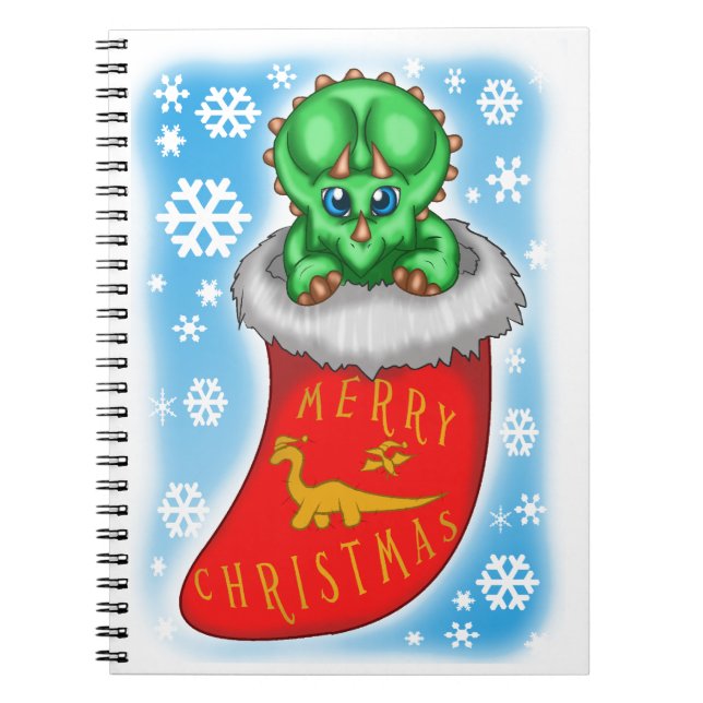 Christmas Dinosaur Notebook (Front)