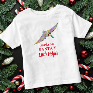 Christmas Dinosaur Personalised Boy Name Toddler T-Shirt