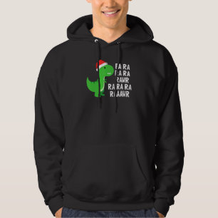 Christmas Dinosaur Rex Fa Ra Ra Rawr  Xmas Kids Bo Hoodie