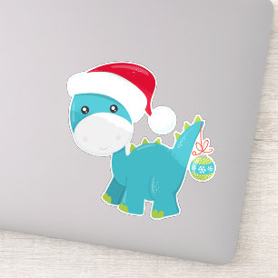 Christmas Dinosaur, Santa Hat, Dino, Brontosaurus