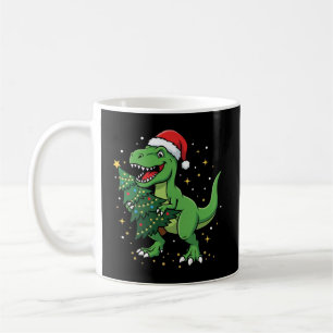 Christmas Dinosaur Santa T Rex Coffee Mug