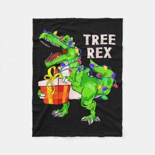 Christmas Dinosaur Shirt Tree Rex Pajamas Xmas Men Fleece Blanket