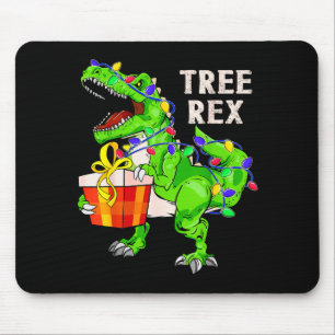 Christmas Dinosaur Shirt Tree Rex Pyjamas Xmas Men Mouse Pad