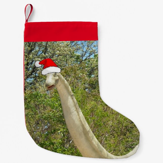 Christmas Dinosaur Small Christmas Stocking (Front)