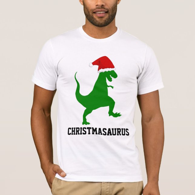 CHRISTMAS DINOSAUR T-Shirts (Front)