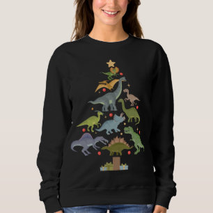 Christmas Dinosaur Tree Family Saurus Xmas Sweatshirt