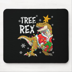 Christmas Dinosaur Tree Rex Pajamas Men Boys Kids  Mouse Pad