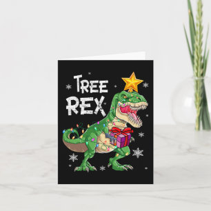 Christmas Dinosaur Tree Rex Pyjamas Men Boys Kids  Card