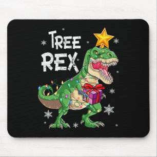 Christmas Dinosaur Tree Rex Pyjamas Men Boys Kids Mouse Pad
