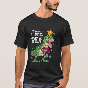 Christmas Dinosaur Tree Rex Pyjamas Men Boys Kids T-Shirt