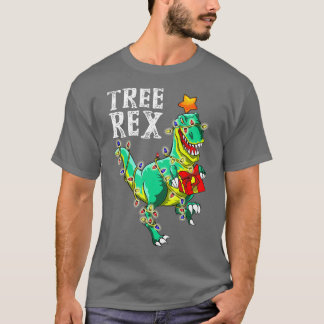 Christmas Dinosaur Tree Rex Pyjamas Men Boys Xmas  T-Shirt