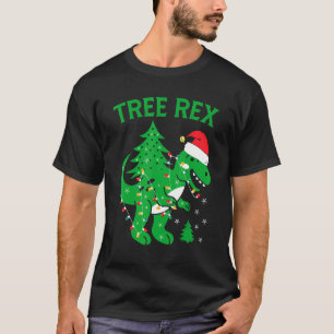 Christmas Dinosaur Tree Rex Pyjamas Men Boys Xmas  T-Shirt