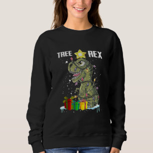 Christmas Dinosaur Tree Rex Pyjamas Xmas For Boys Sweatshirt