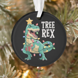 Christmas Dinosaur Tree Rex Pyjamas Xmas Lights  Ornament