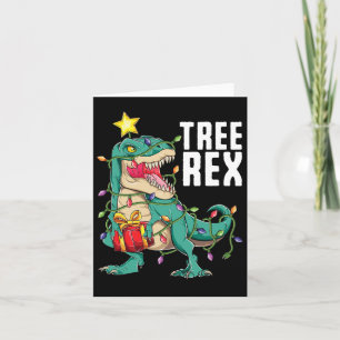 Christmas Dinosaur Tree Rex Trex Pyjamas Men Boys  Card