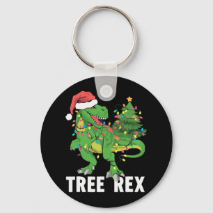 Christmas Dinosaur Tree Rex Xmas Trex Pyjamas Men Key Ring
