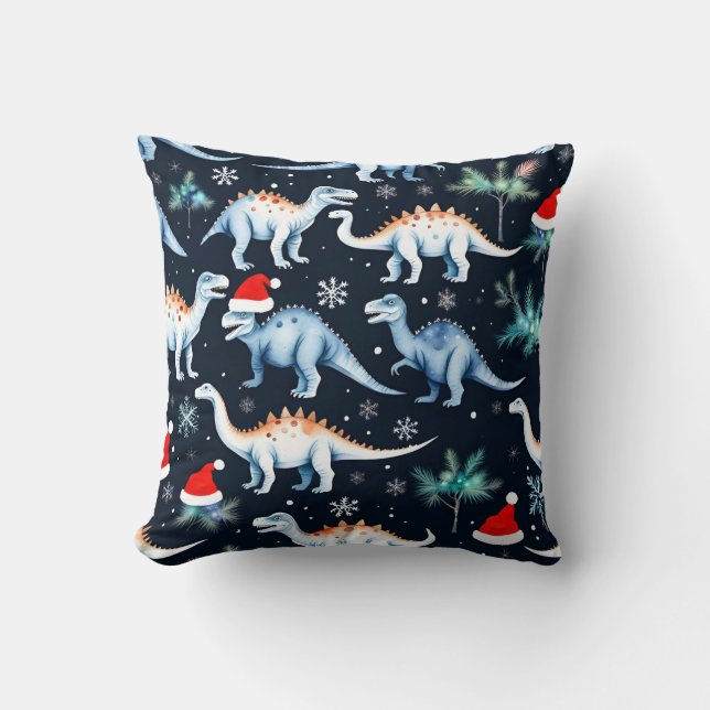 Christmas Dinosaurs  Cushion (Front)