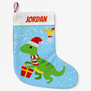 Christmas Dinosaurs Kids Small Christmas Stocking