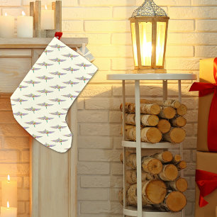 Christmas Dinosaurs wearing Santa Hats Small Christmas Stocking