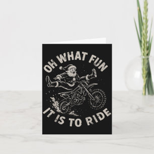 Christmas Dirt Bike Santa Motocross Born To Sleigh Card