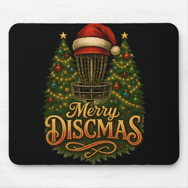 Christmas Disc Golf Merry Discmas  Mouse Pad (Front)