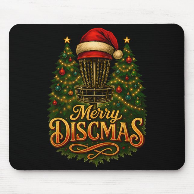 Christmas Disc Golf Merry Discmas  Mouse Pad (Front)