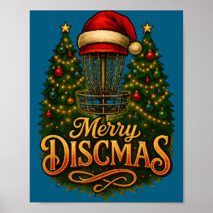 Christmas Disc Golf Merry Discmas  Poster
