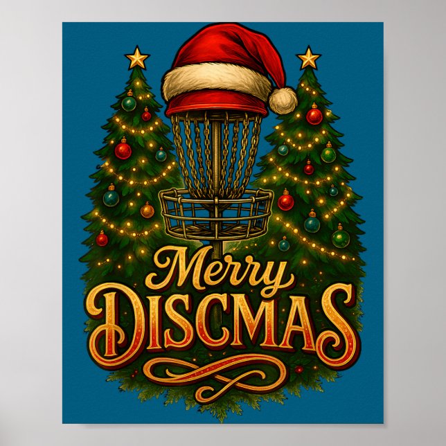 Christmas Disc Golf Merry Discmas  Poster (Front)