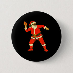 Christmas Disc Golf Vintage Funny Santa Xmas 6 Cm Round Badge
