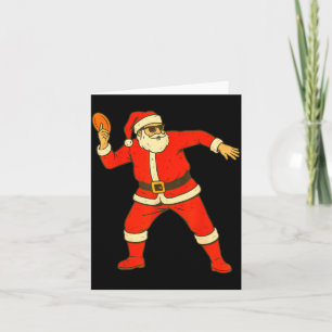 Christmas Disc Golf Vintage Funny Santa Xmas  Card