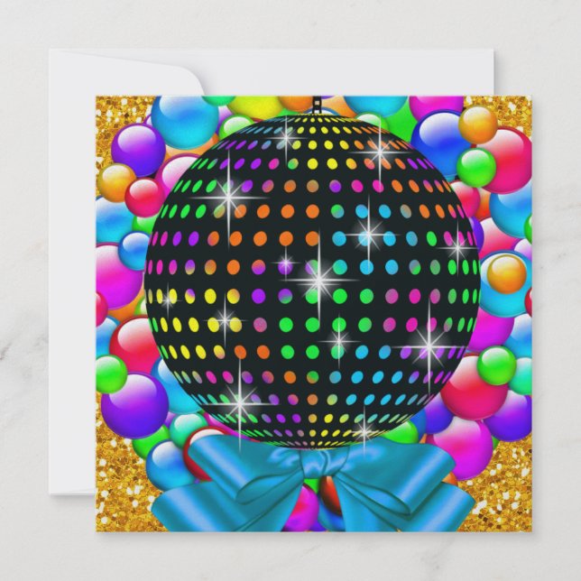 Christmas Disco Party - SRF Invitation (Front)