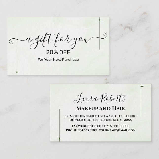 Christmas Discount Card – Festive Holiday Savings (Front/Back)