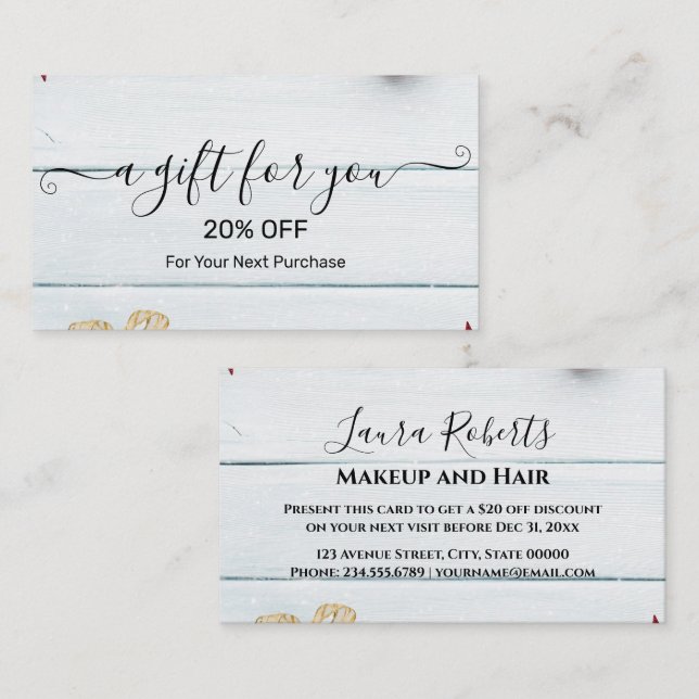 Christmas Discount Card – Festive Holiday Savings (Front/Back)