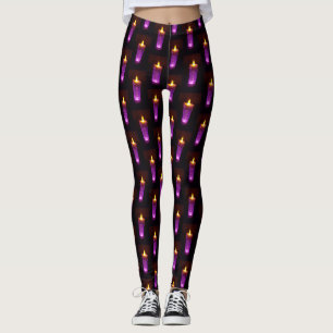 Christmas Diwali Flames Funny Candle Pattern Leggings