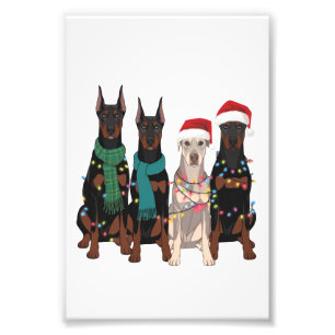 Christmas Doberman Lover Dog Mum Holiday Photo Print