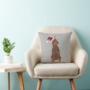 Christmas Doberman Pinscher Cushion