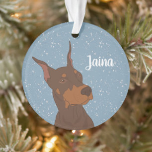 Christmas Doberman Pinscher Ornament