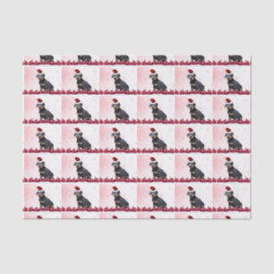 Christmas Doberman Pinscher puppy Tissue Paper